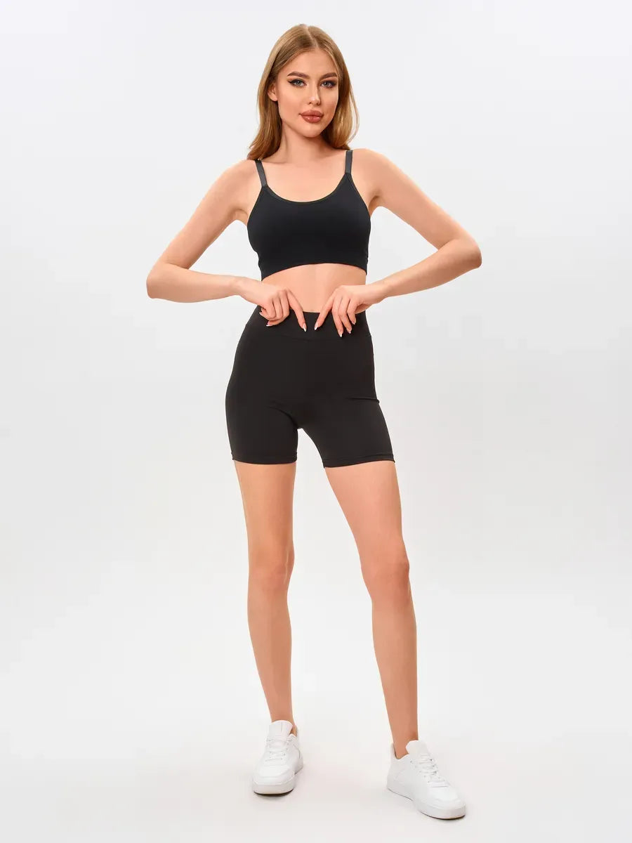 Svarta sportiga minishorts