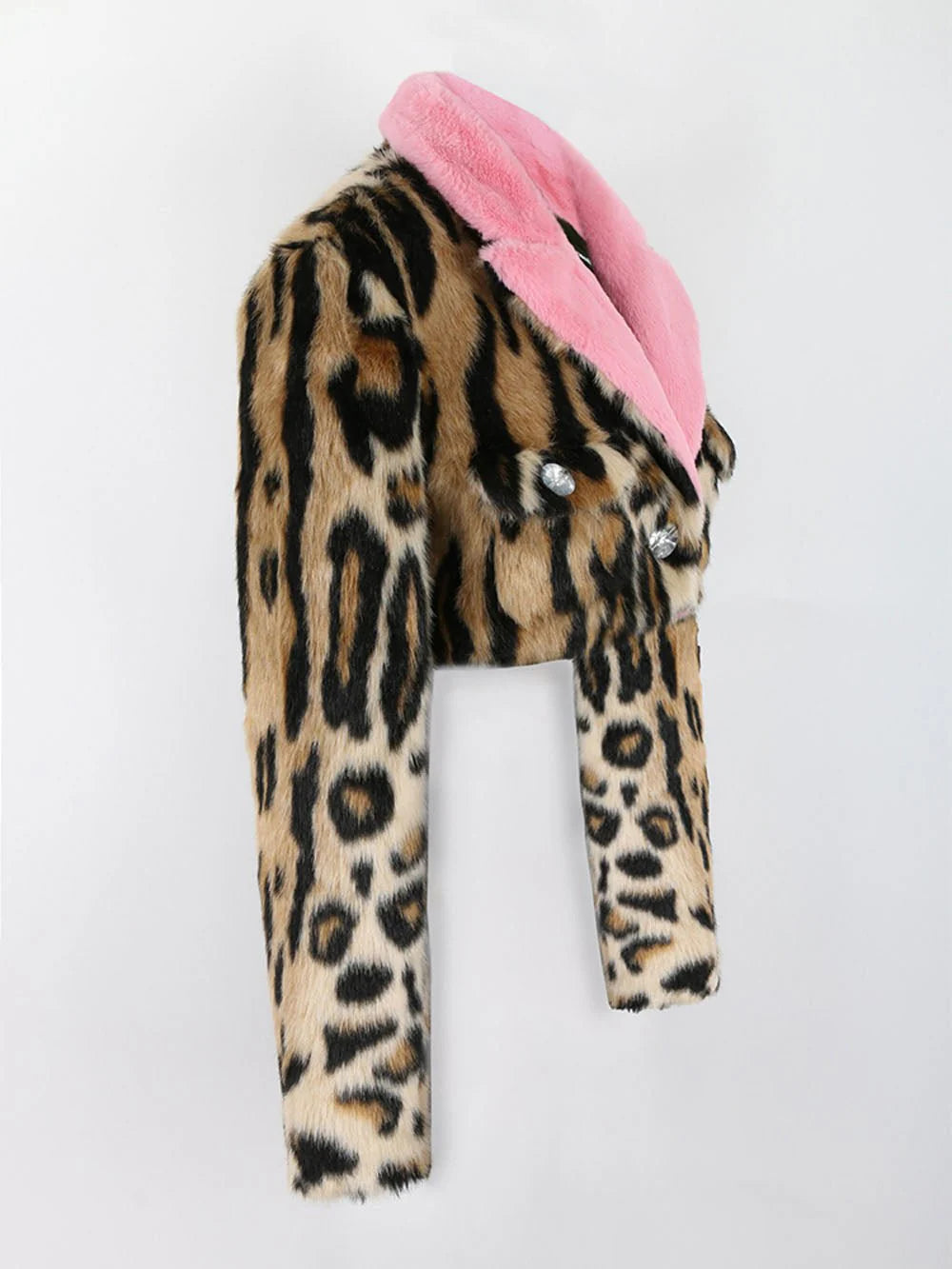 Leopardkavaj i rosa