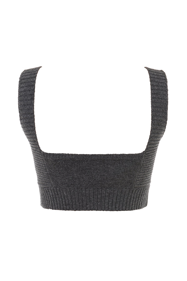 Antracit kashmirbralette med lediga byxor