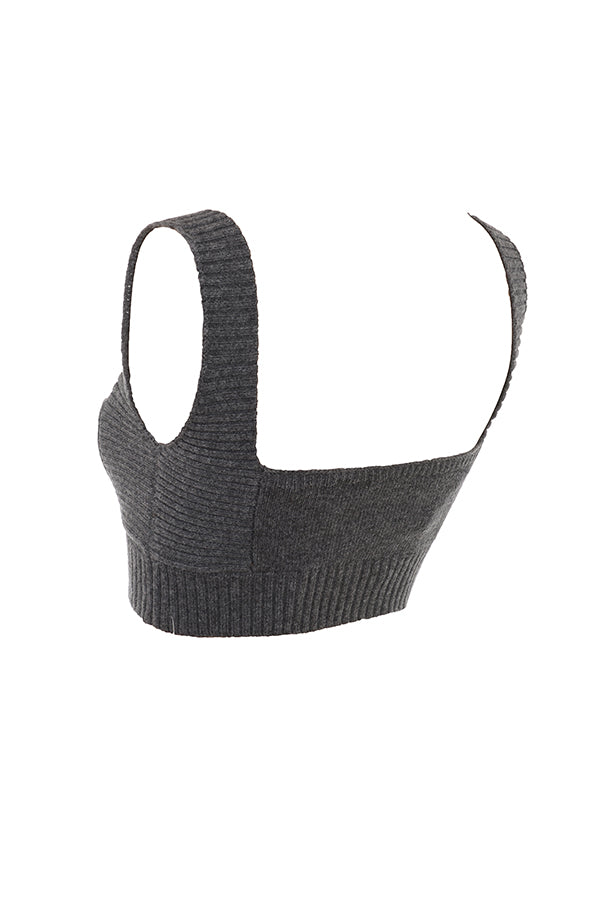 Antracit kashmirbralette med lediga byxor