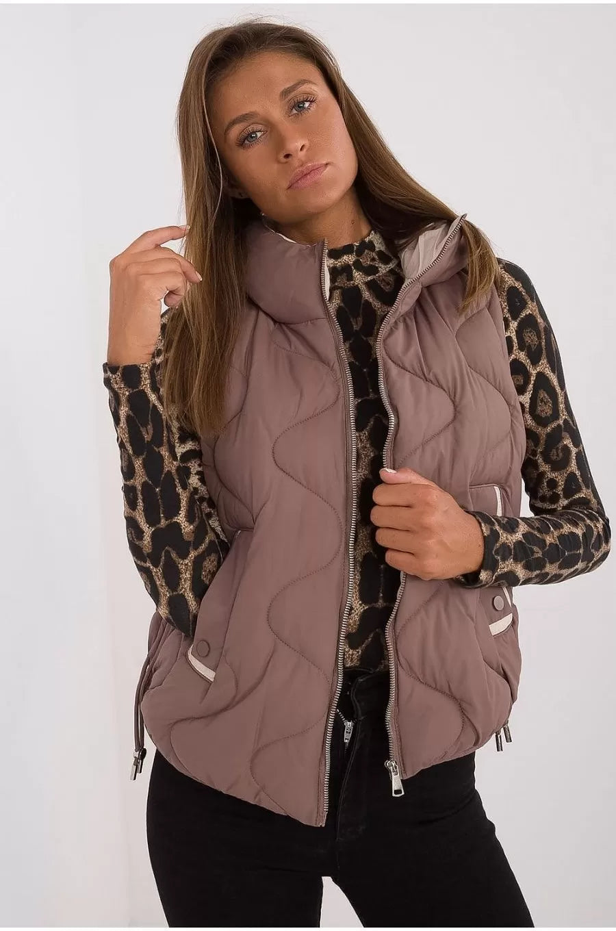 Livie snygg väst med huva