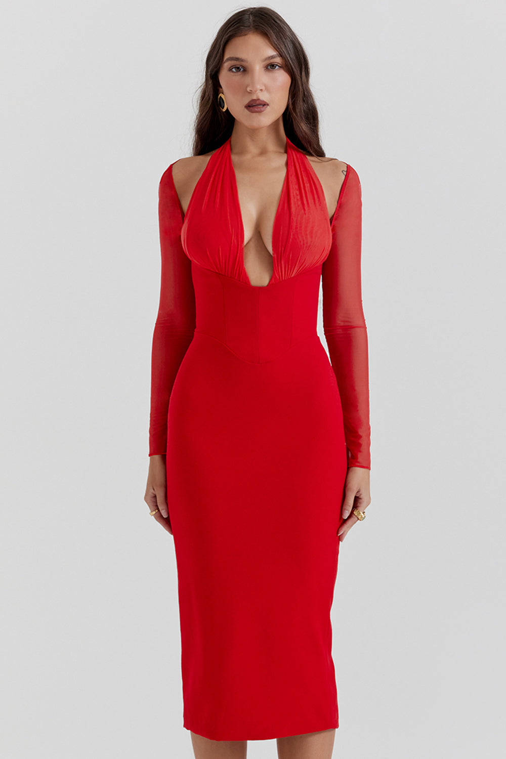 Long dress with tunn sleeves