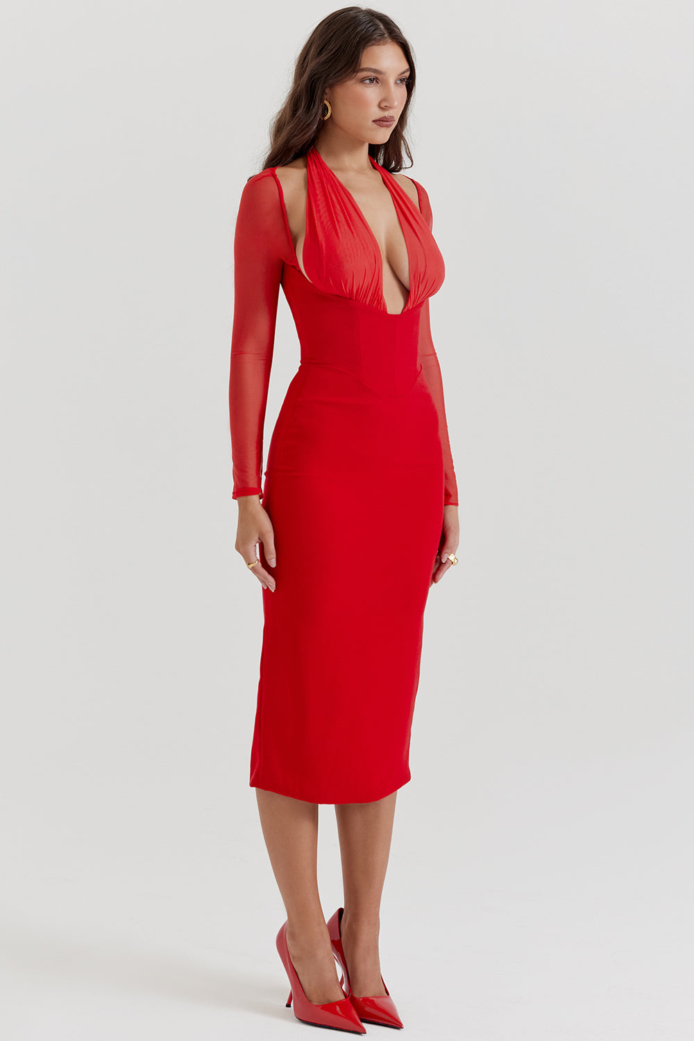 Long dress with tunn sleeves