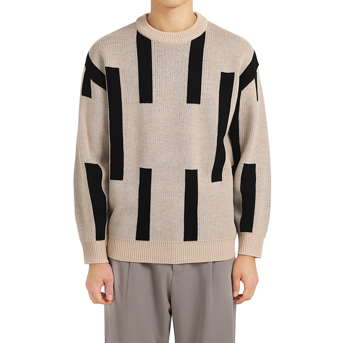 Andriaan tröja med svarta linjer