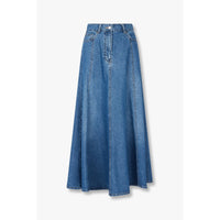 Lång denimkjol