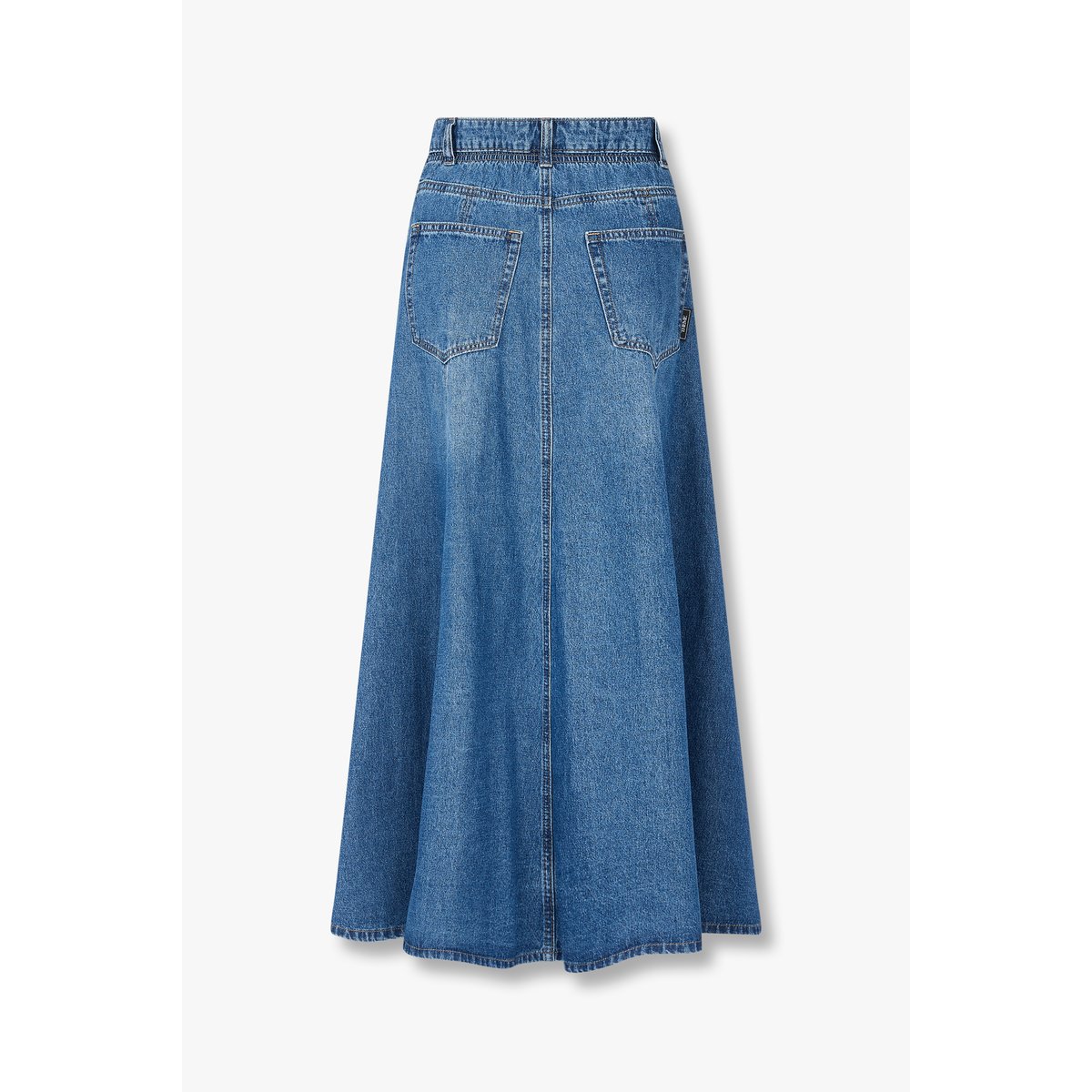 Lång denimkjol