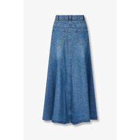 Lång denimkjol