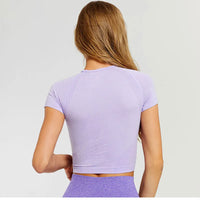 Yoga-t-shirt med figurnära design
