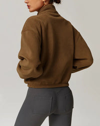 Kort jacka i polar fleece med ståkrage