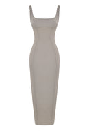 Smoke bodycon långklänning