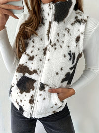 Mjuk fluffig svartvit cardigan