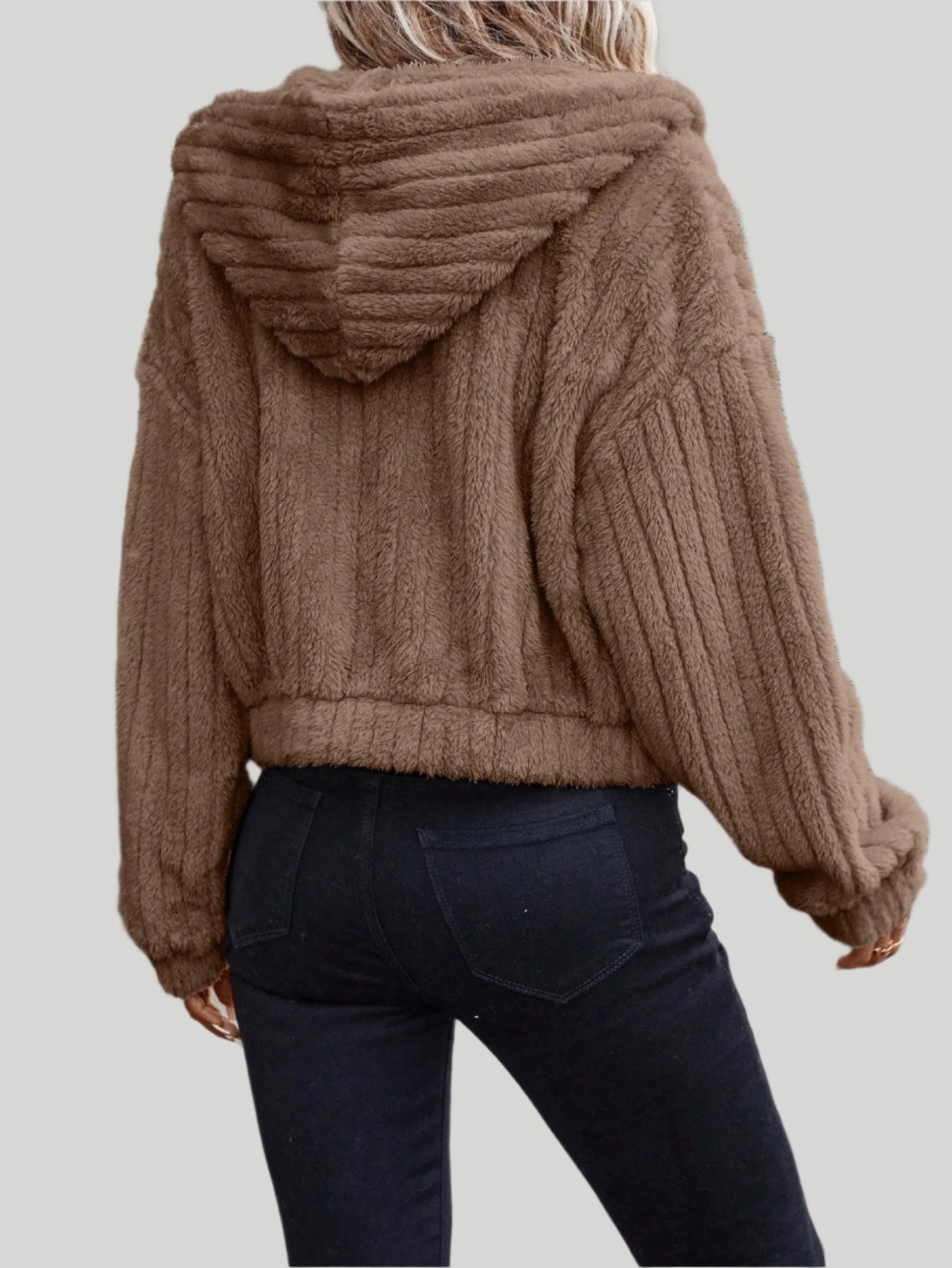 Luna fleece jacka med huva