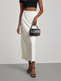 Elegant maxikjol i satin
