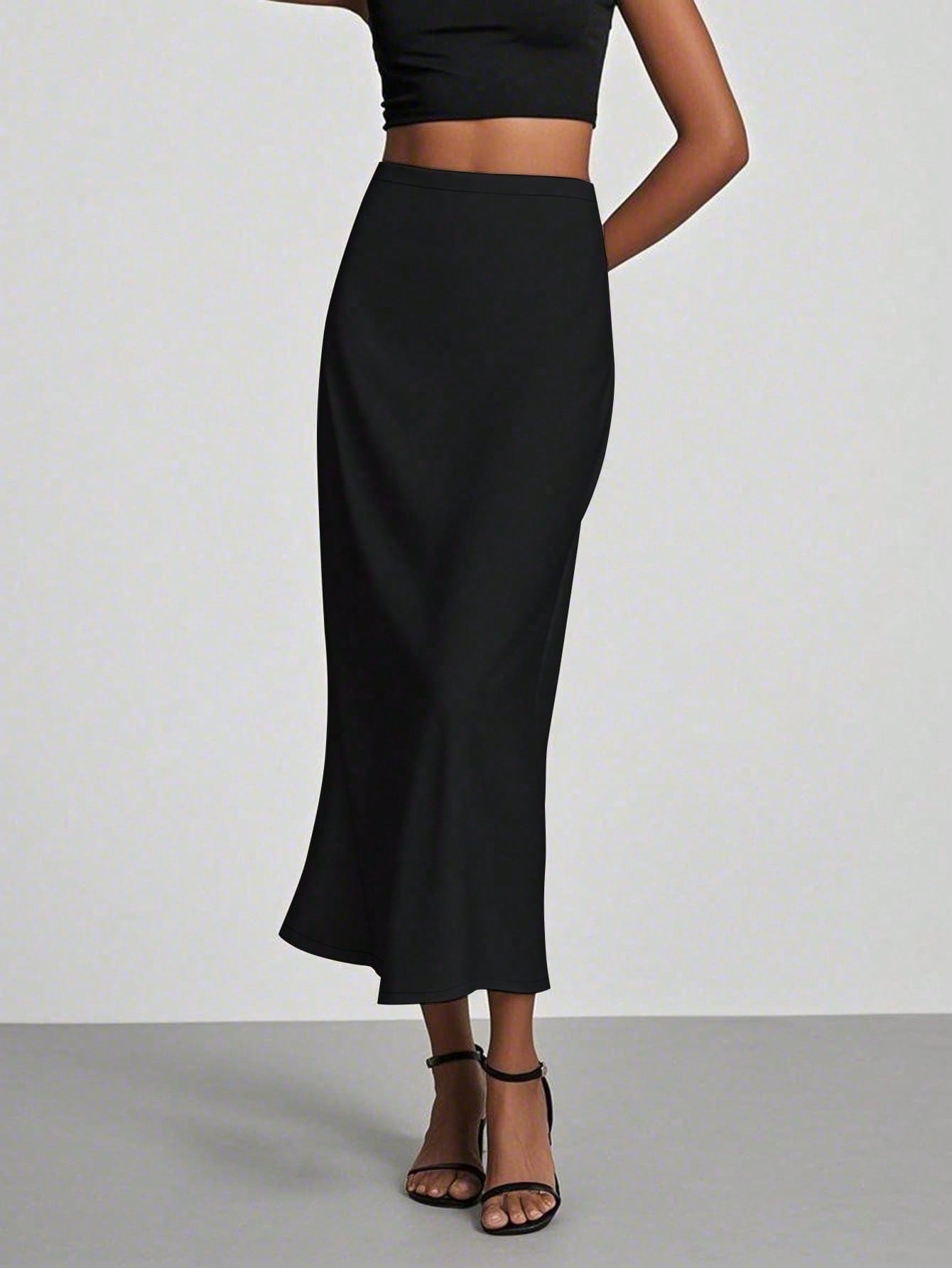 Elegant maxikjol i satin