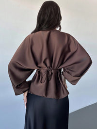 Cassy smal skjorta med utsvängda ärmar