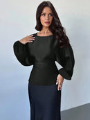 Cassy smal skjorta med utsvängda ärmar