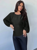 Cassy smal skjorta med utsvängda ärmar