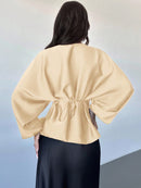 Cassy smal skjorta med utsvängda ärmar