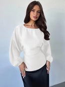 Cassy smal skjorta med utsvängda ärmar