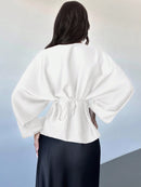 Cassy smal skjorta med utsvängda ärmar