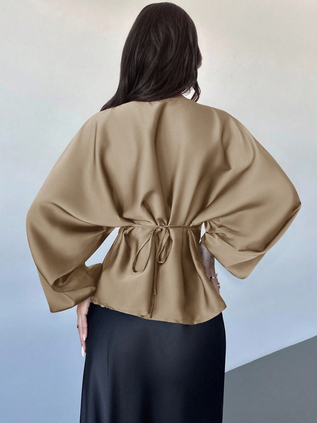 Cassy smal skjorta med utsvängda ärmar