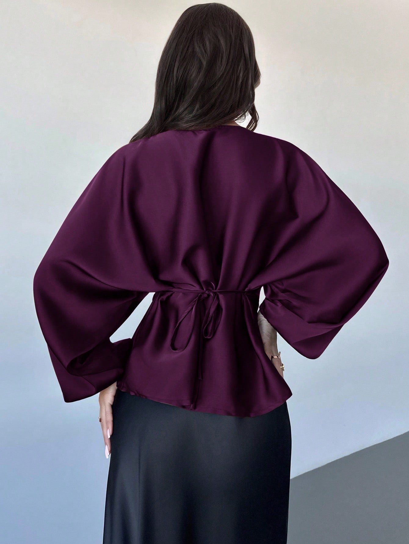 Cassy smal skjorta med utsvängda ärmar