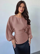 Cassy smal skjorta med utsvängda ärmar