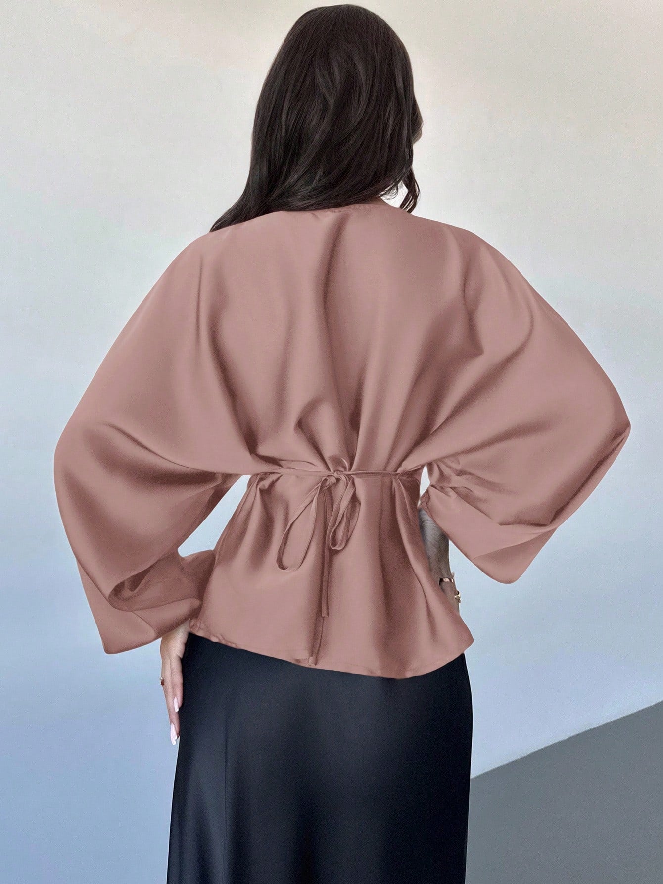 Cassy smal skjorta med utsvängda ärmar