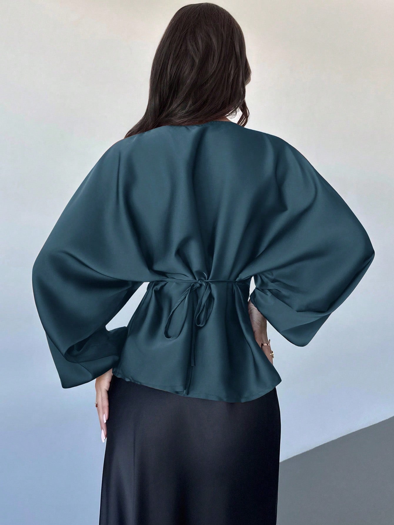 Cassy smal skjorta med utsvängda ärmar