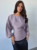 Cassy smal skjorta med utsvängda ärmar