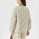 VIKY vinterjacka i bomull med rund krage och fickor