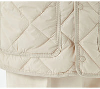 VIKY vinterjacka i bomull med rund krage och fickor