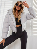 Plisserad jacka i slim-fit-modell
