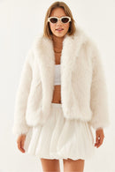 Fluffig päls jaketa