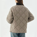 VIKY vinterjacka i bomull med rund krage och fickor