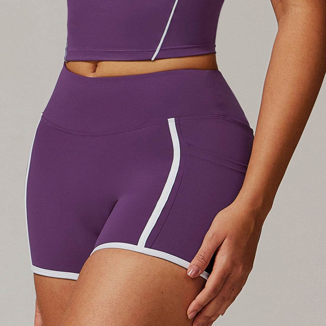 Elastiska sportbyxor med hög midja