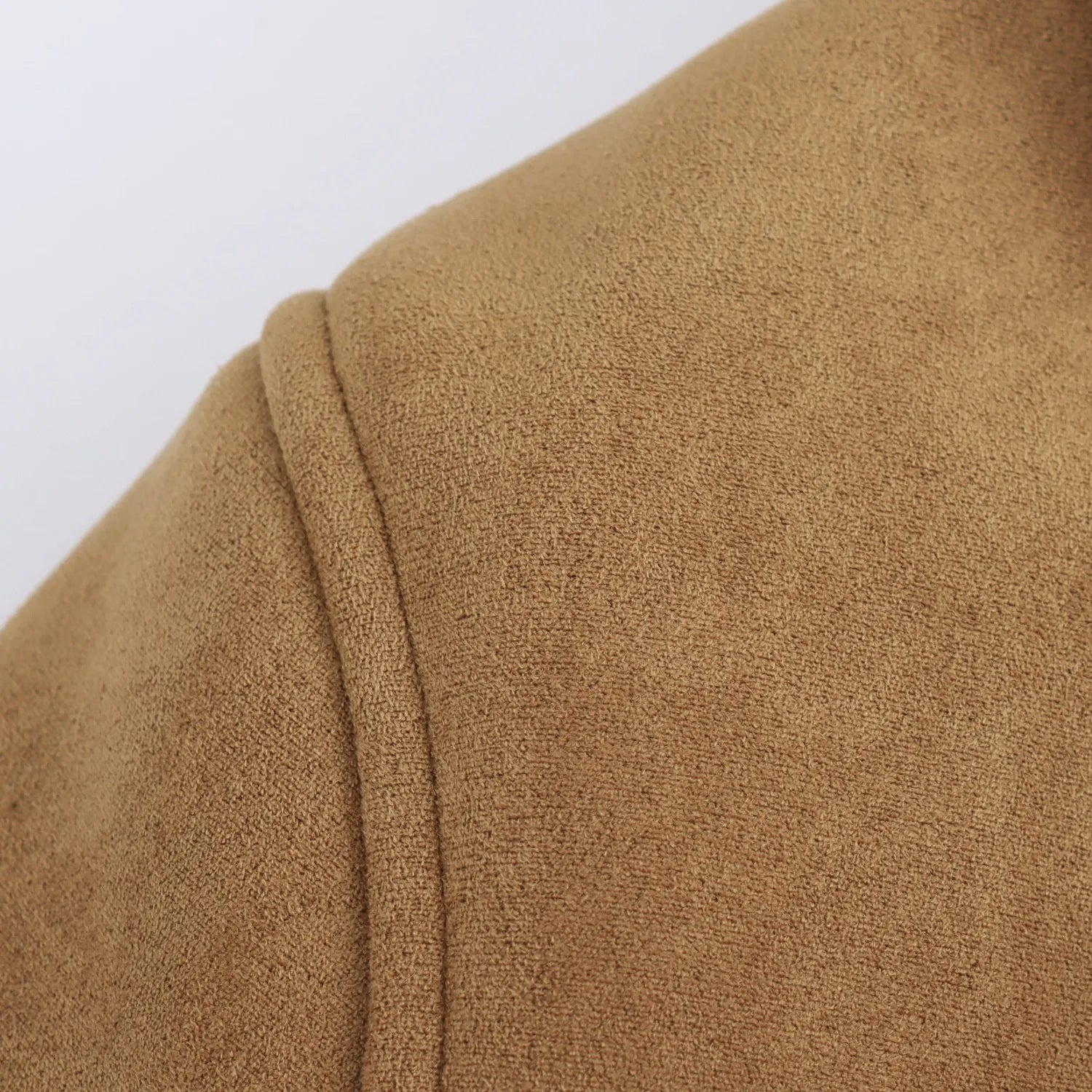 Adryy brun jacka med fransk design, dubbelsidig, halvlång, knappar och fickor