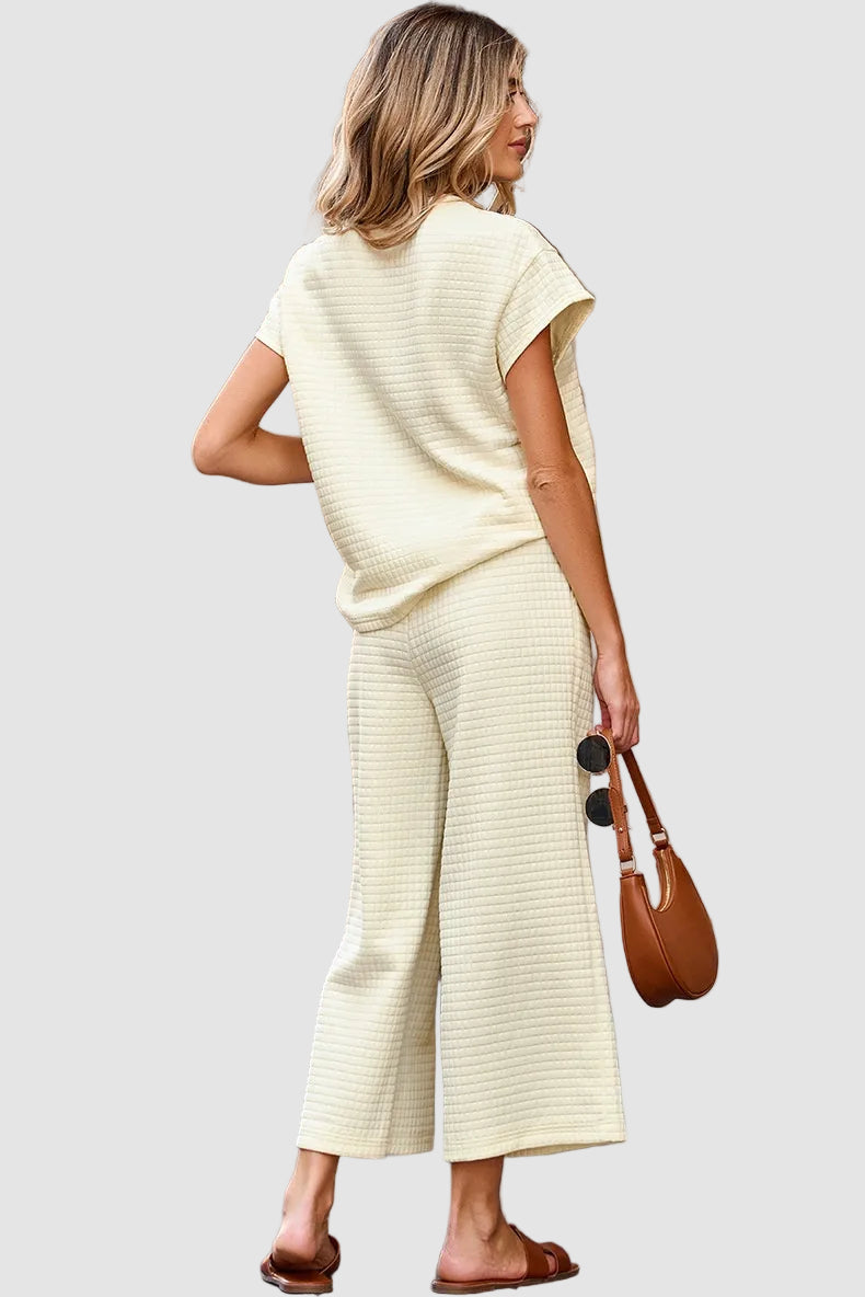 Vivy tvådelat set med enfärgad textur