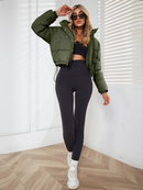 Plisserad jacka i slim-fit-modell