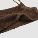 Brunt 3-delat set med utsvängda byxor och topp