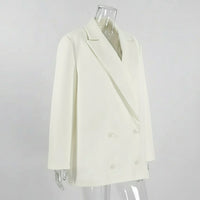 Chloe elegant vit jacka med knappar