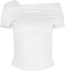 Arriela crop top med en axel