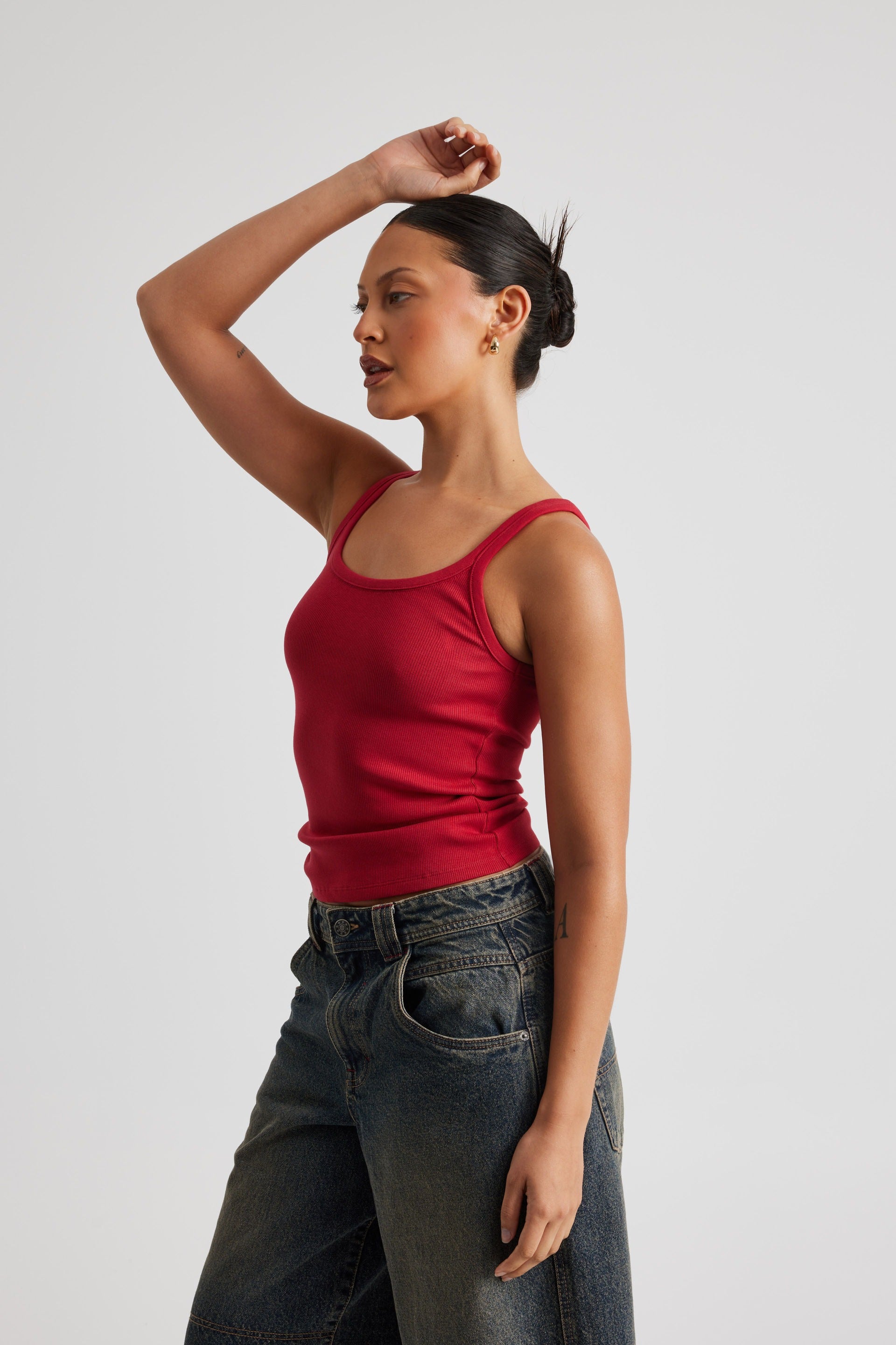 Adina tank top i bomullsblandning