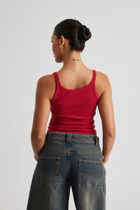 Adina tank top i bomullsblandning