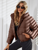 Plisserad jacka i slim-fit-modell