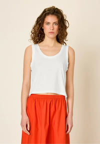 Enkel tank top i bomullsblandning
