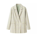 Modekläder för kvinnor Rutig Blazer
