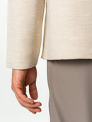 Beige, tunn jacka med knappar