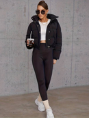 Plisserad jacka i slim-fit-modell