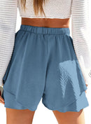 Shorts med hög midja och volanger